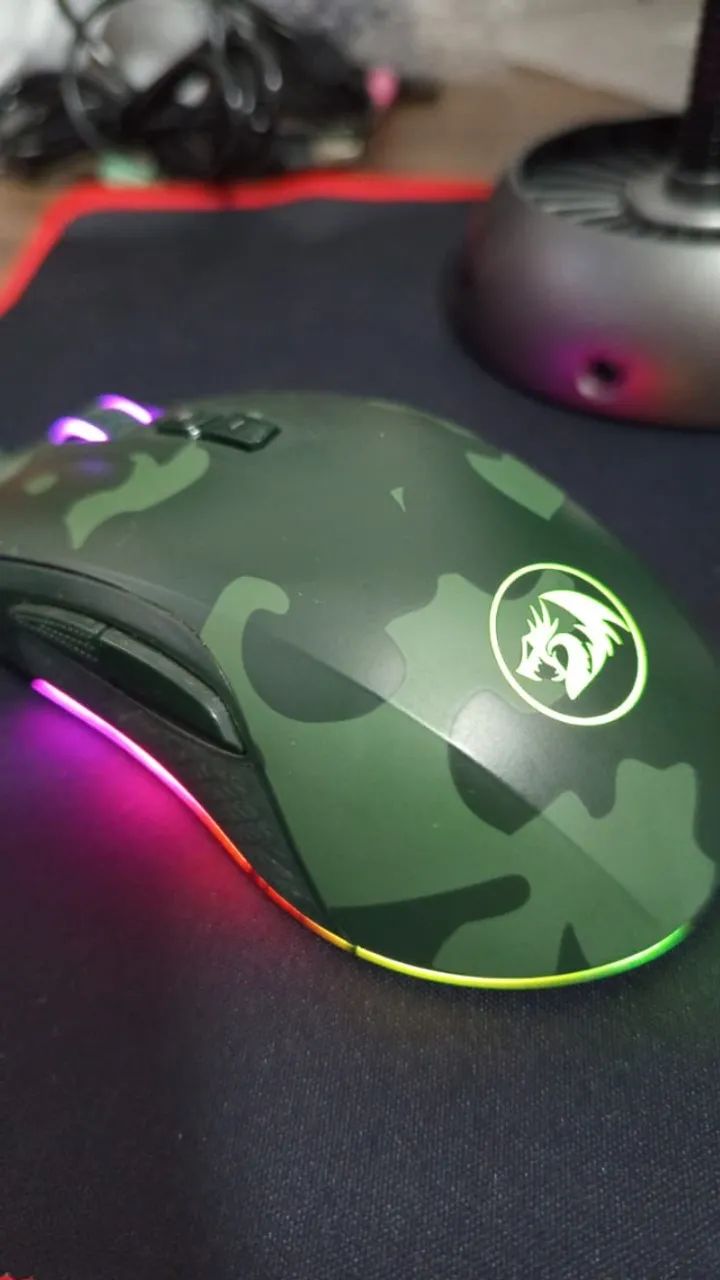 Kit Teclado E Mouse Redragon Camuflado S108 Rainbow - Foto 2