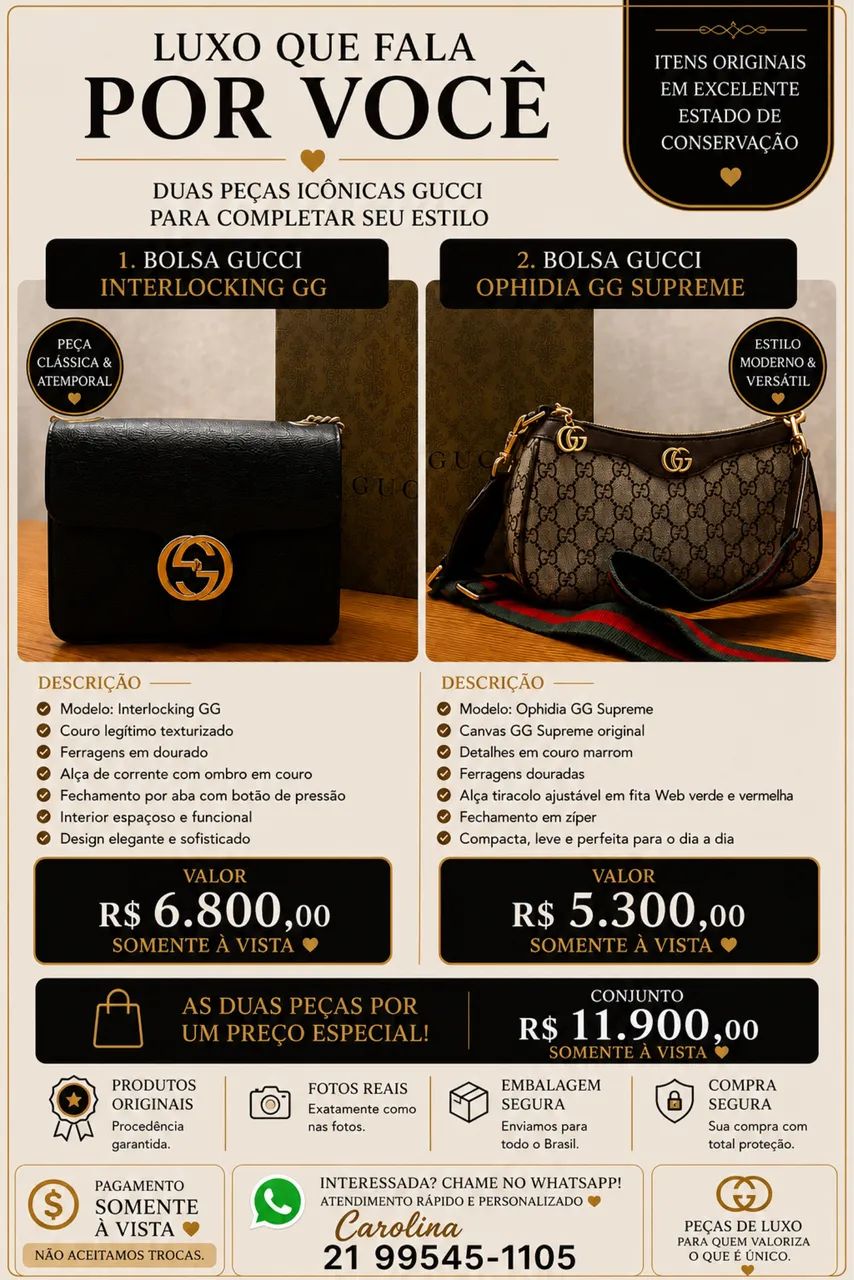 Bolsa de LUXO - GUCCI