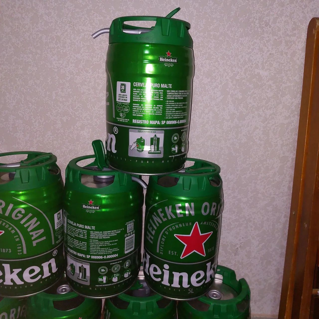 3 Barris de Chopp Heineken 5L. Vazios. - Foto 2