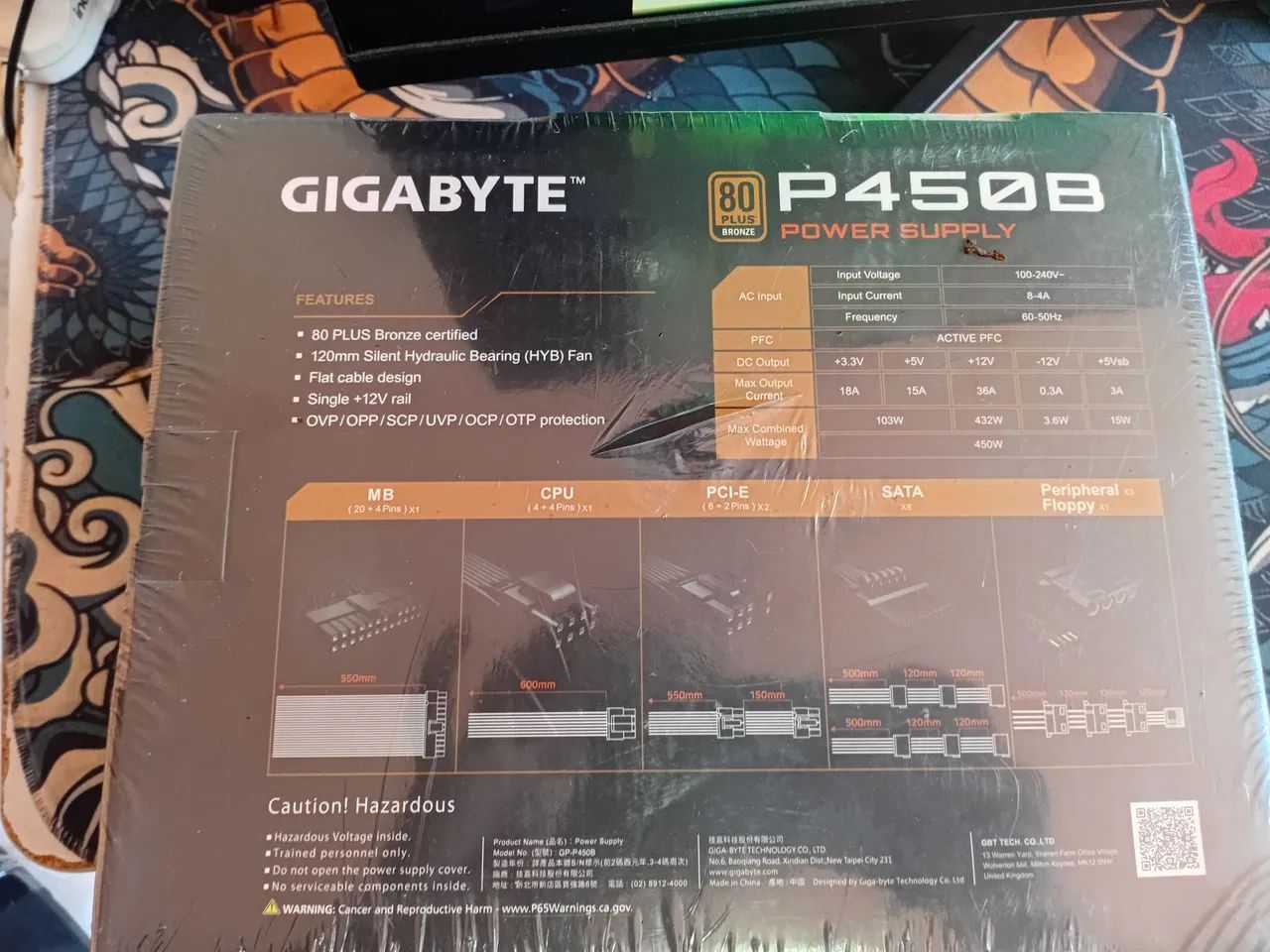 Fonte Gigabyte P450B 80 plus bronze - Foto 3