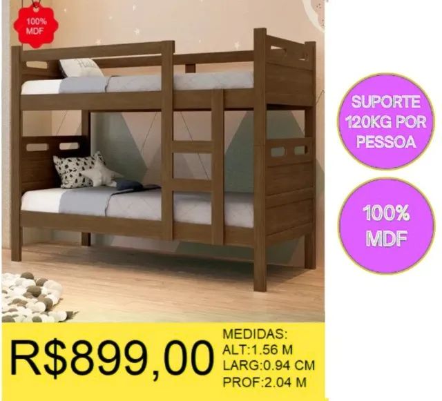 BELICHE 100% MDF A PRONTA-ENTREGA  - Foto 2