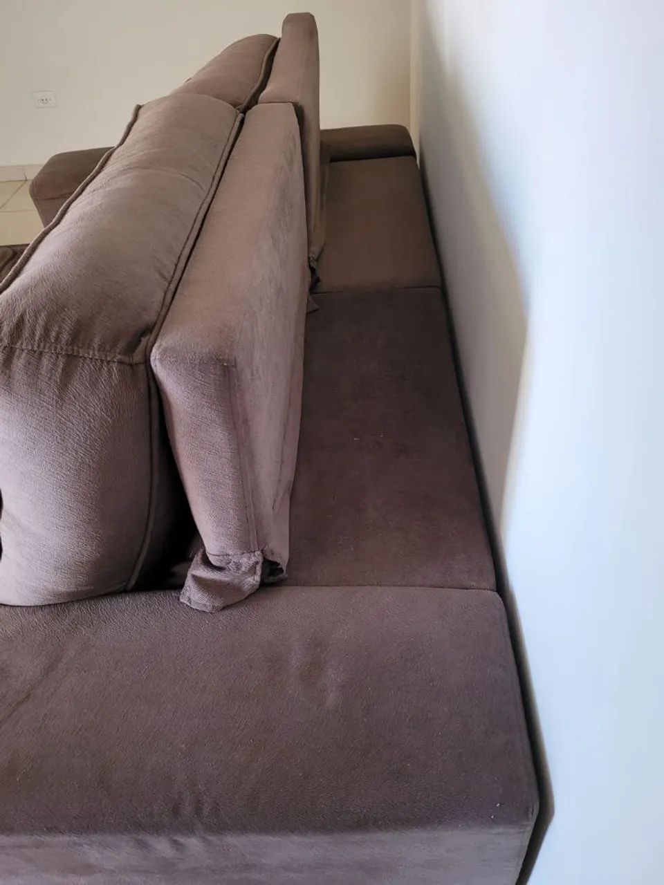 Sofá Retrátil e Reclinável 2 Lugares Marrom - Foto 2