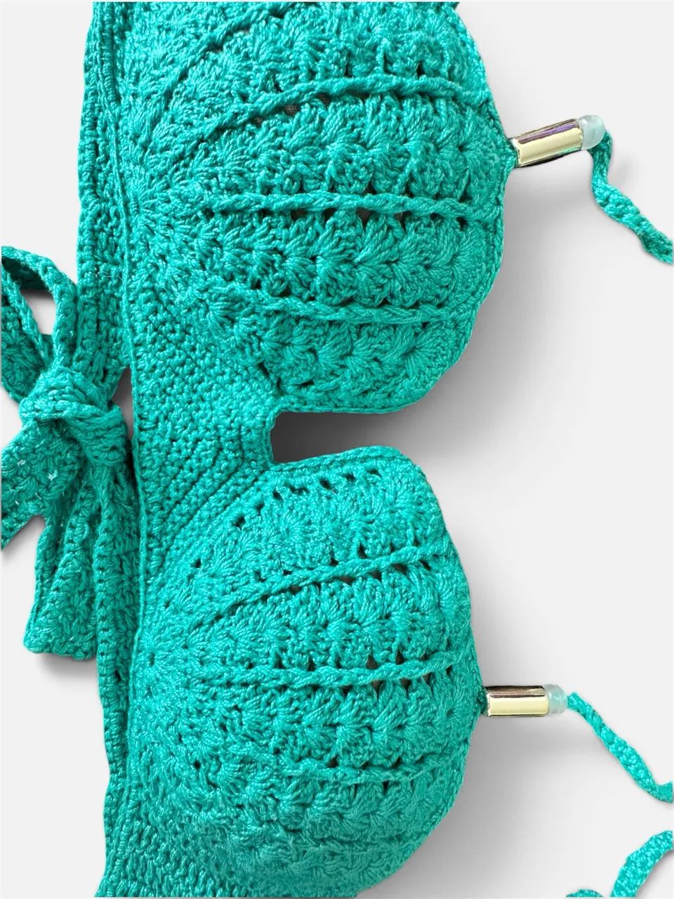 Top Biquíni Crochê Concha do Mar Boho Verão - Foto 4