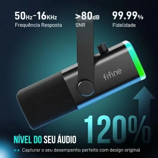 Microfone Fifine Am8, Usb e XRL (NOVO) - Foto 3