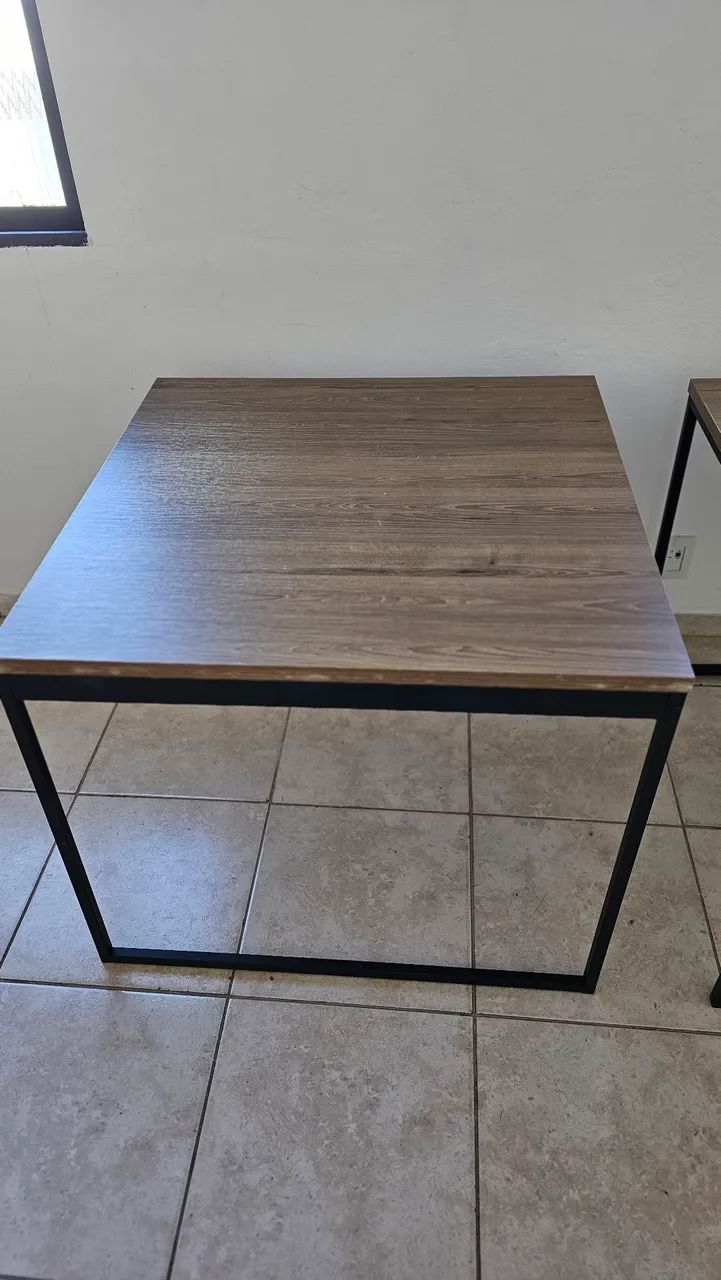 Mesa 90X90 MDF estilo Industrial 