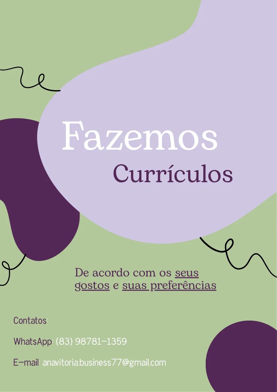 Currículo do seu destaque profissional