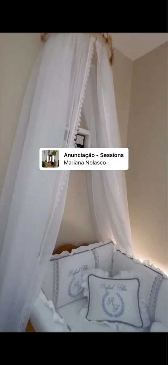 Mosquiteiro de voil para berço, macio, de qualidade. - Foto 4