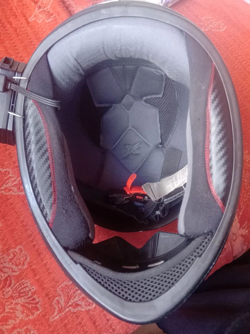Capacete EBF X-Troy/ Com Óculos Interno + Intercomunicador - R$250 (Preço Fixo) - Foto 4