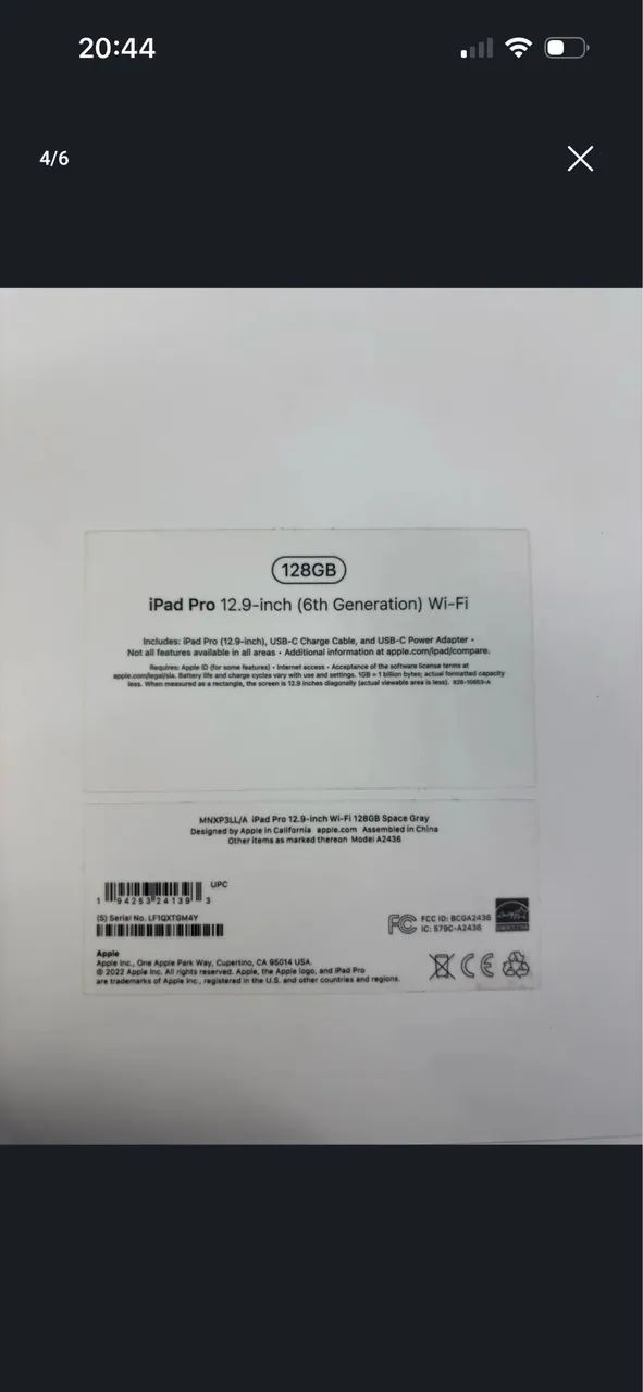 iPad Pro 12.9 6* geração 
