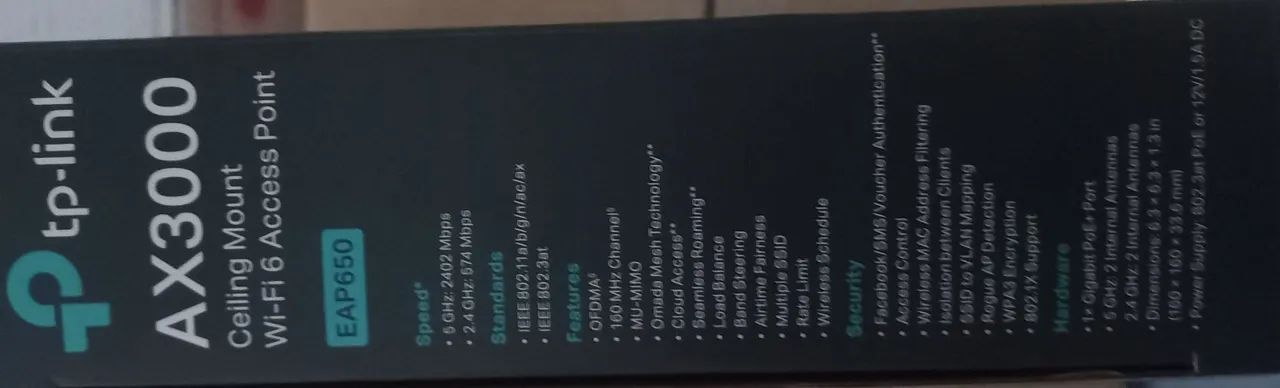 Roteador Access Point Tp-link Eap650, Wi-fi 6, 2.976 Mbps, Dual Band, Ax3000, Teto - Foto 5