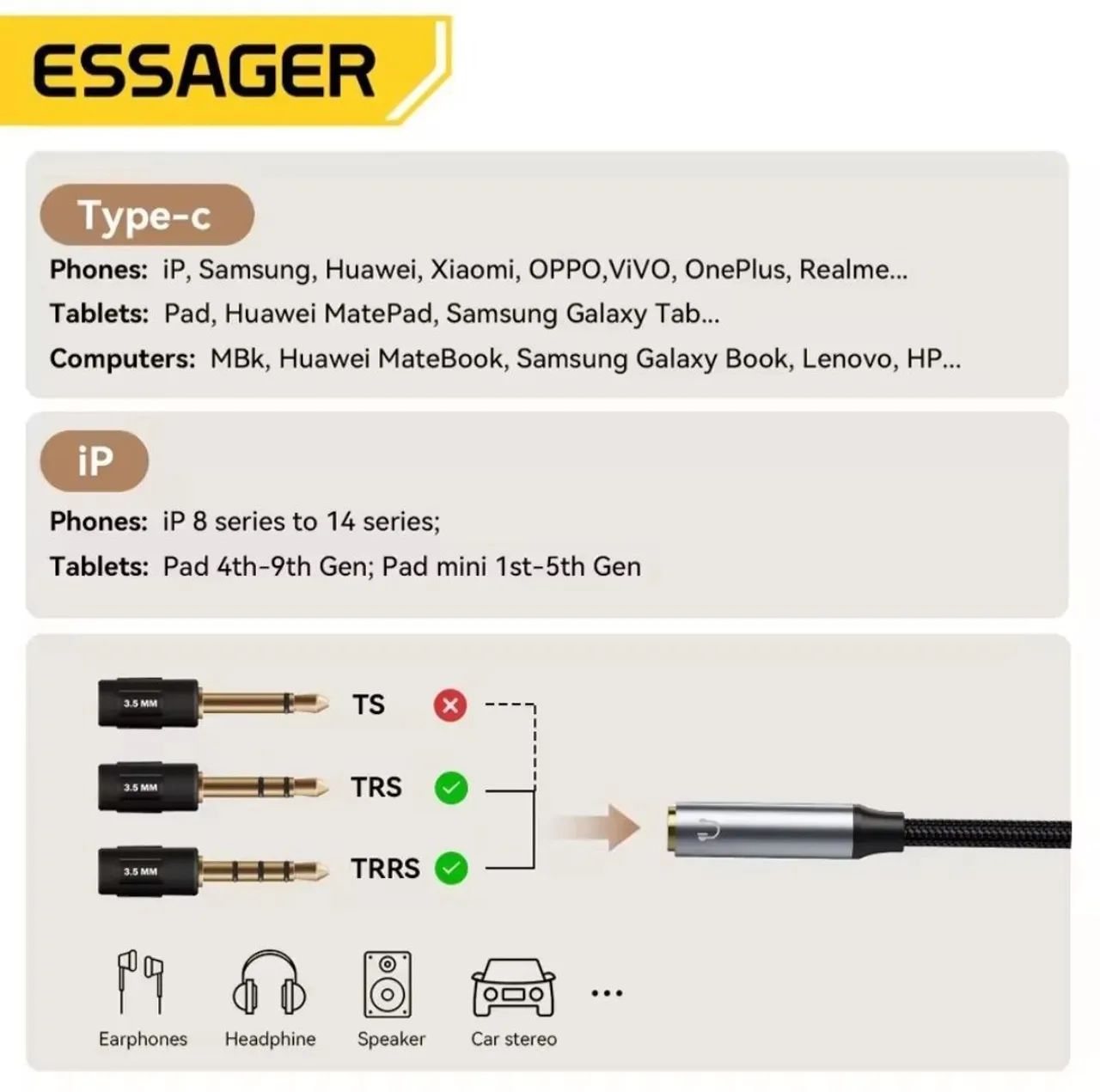 Adaptador Áudio Iphone Lightning p P3 - Foto 5
