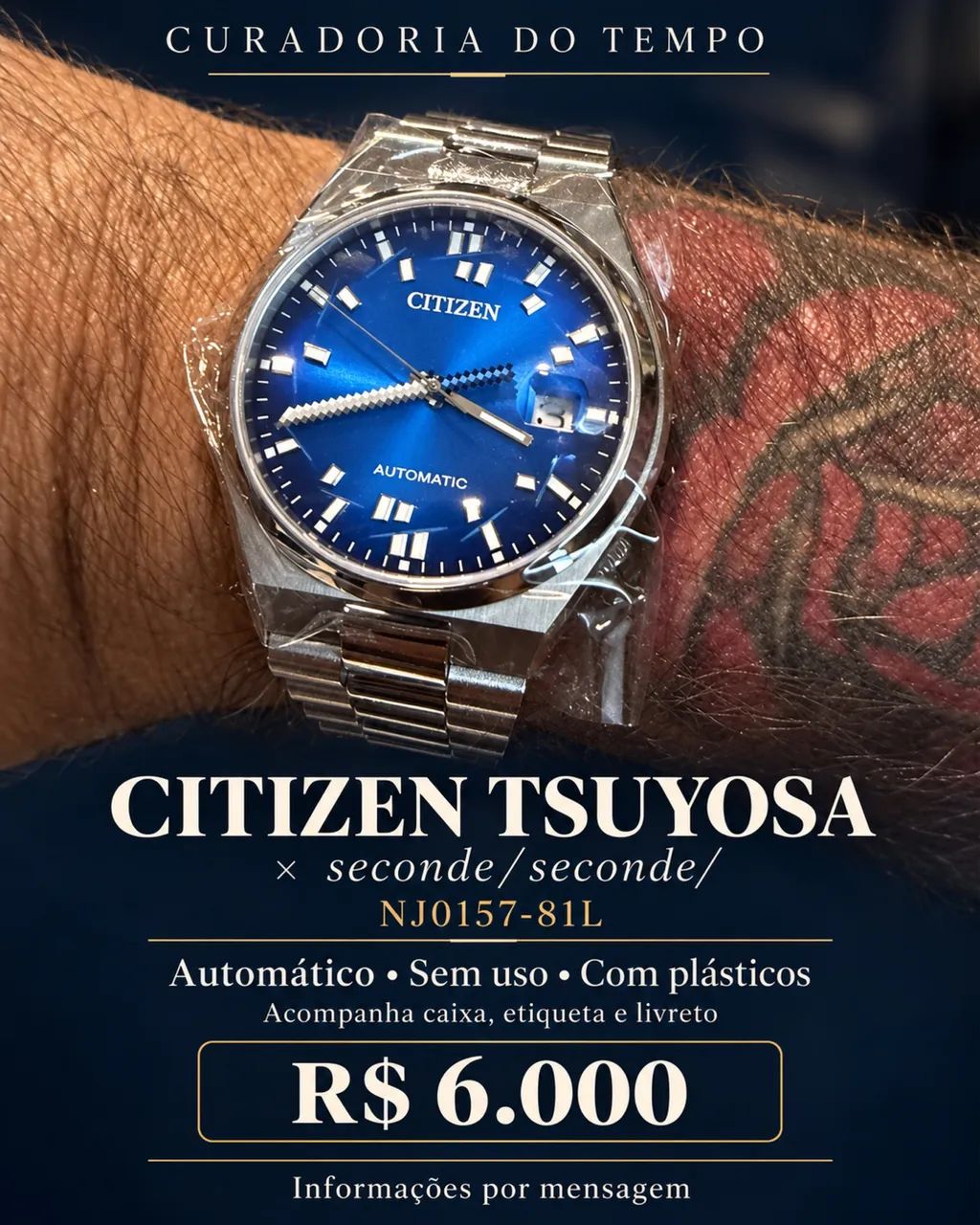 Citizen Tsuyosa × seconde/seconde/ ? Edição limitada NJ0157-81L