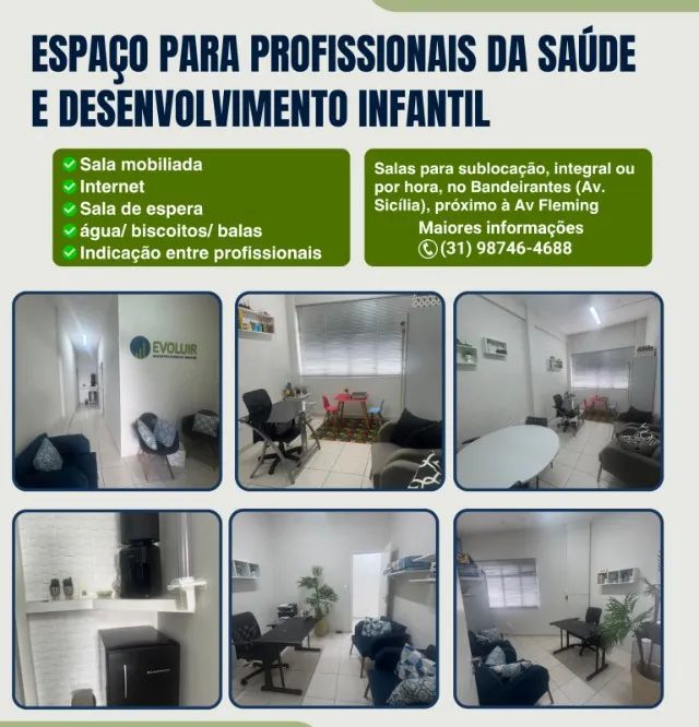 Sublocação de sala para profissional de saúde e educação (Pampulha)