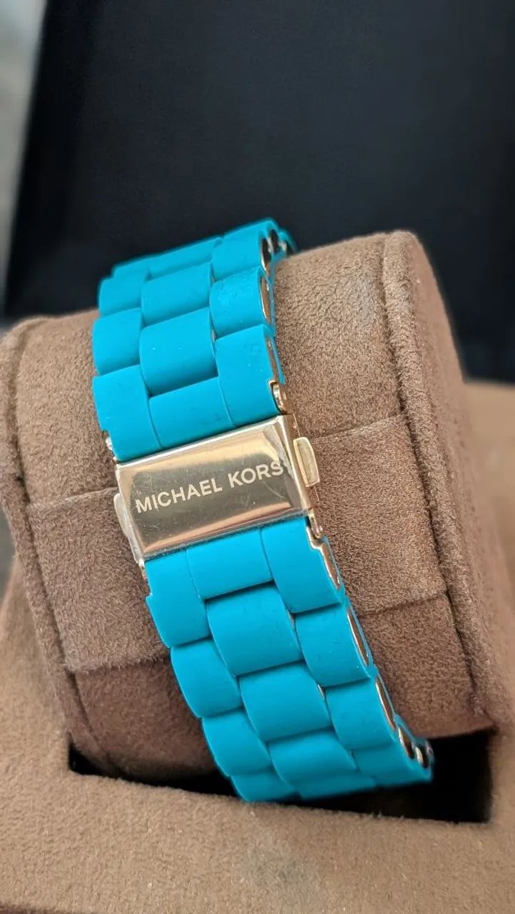 Relógio Michael Kors Feminino Azul Turquesa  - Foto 3