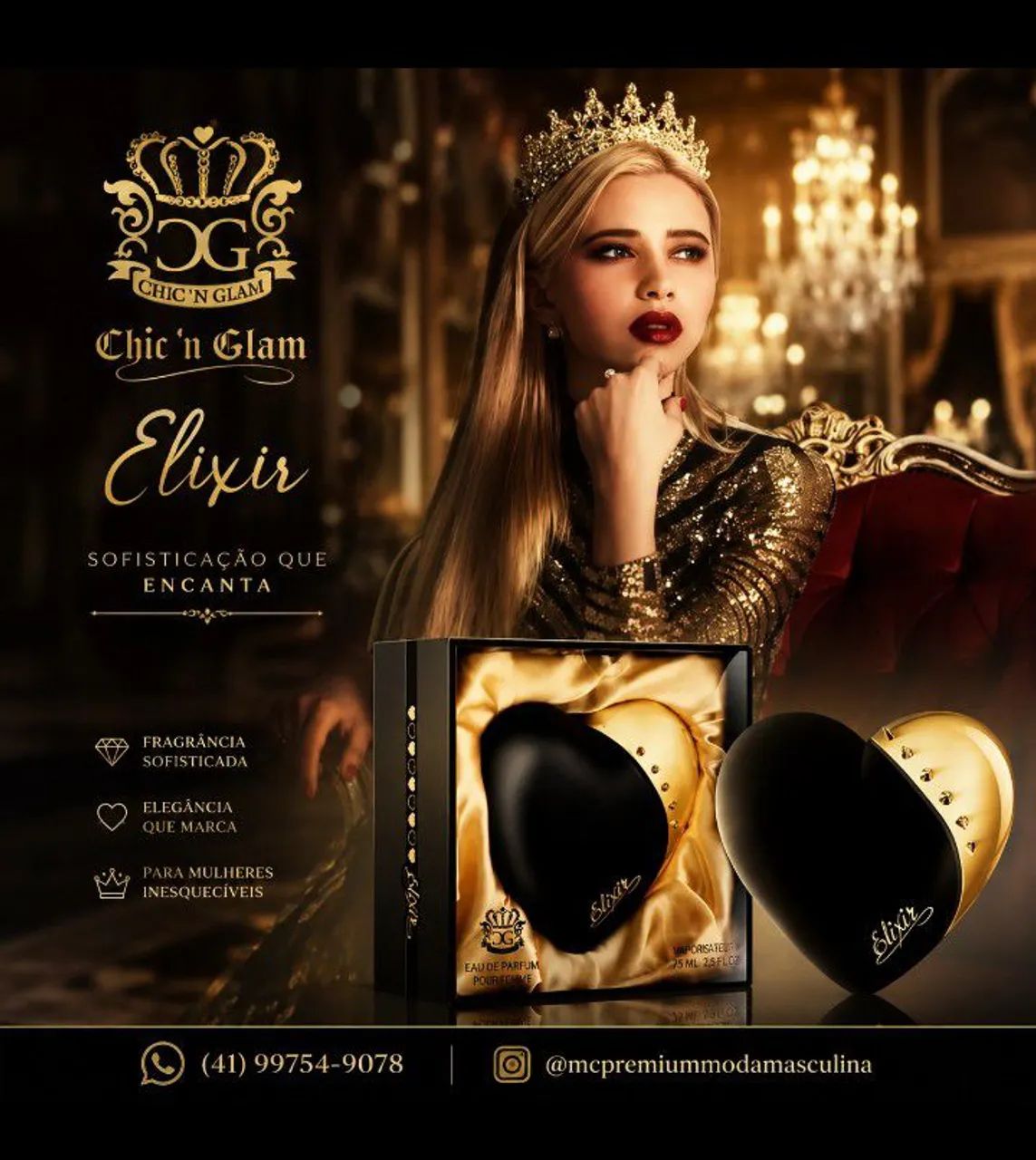 PERFUME Clic'n Glam Elixir Coração Negro  - Foto 2