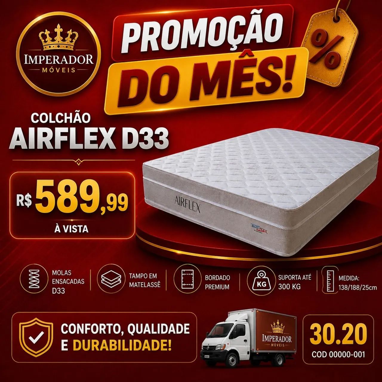 Colchão airflex d33