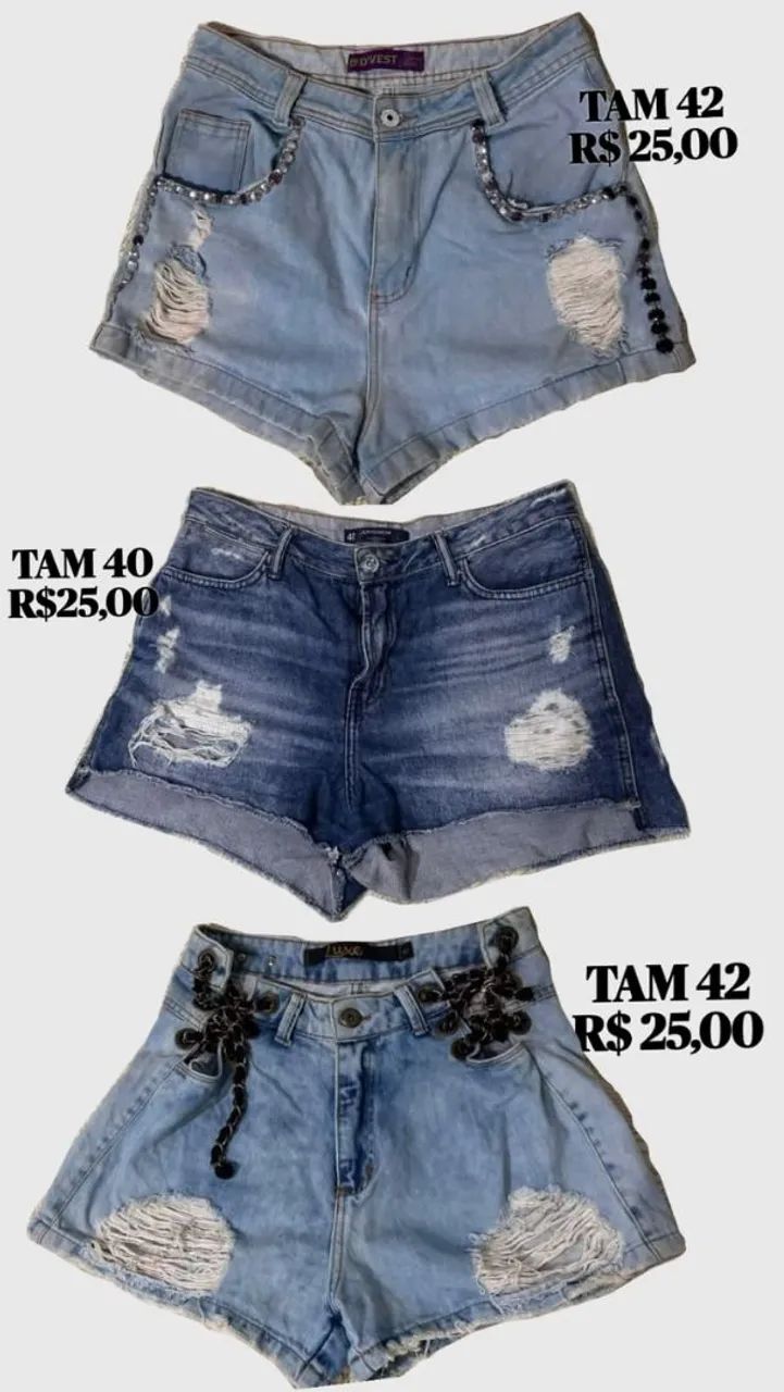 Short jeans Tamanho 40