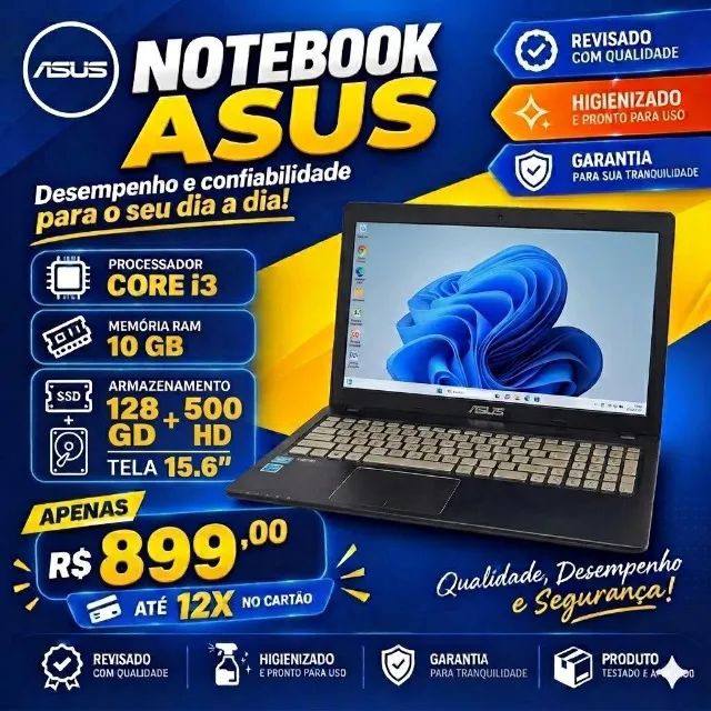 Notebook Asus i3 - Somos Loja - Com Garantia - Foto 2