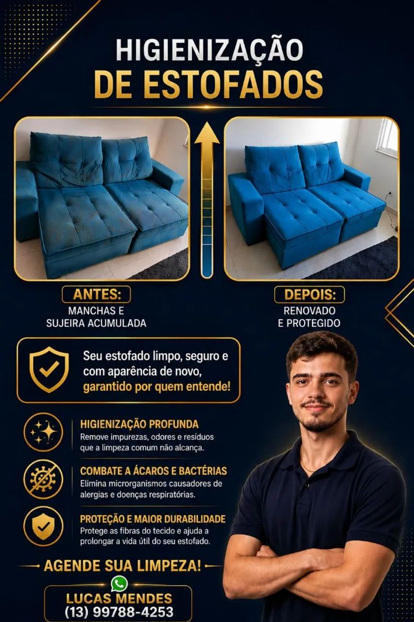HIGIENIZAÇÃO DE ESTOFADOS 