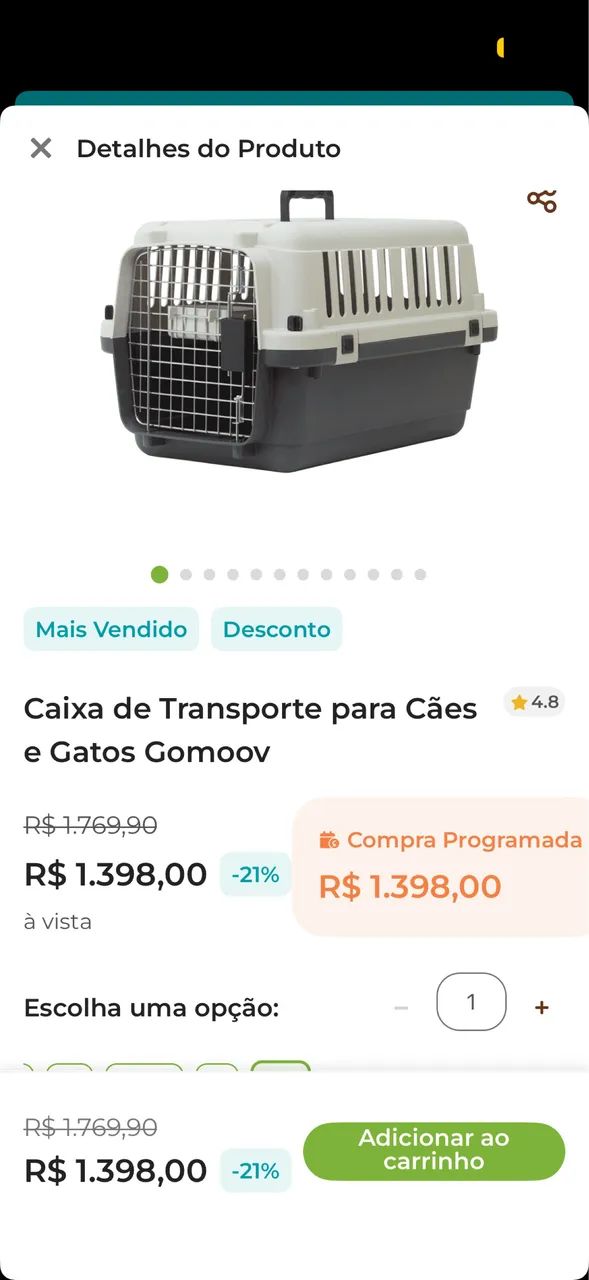 Caixa de viagem PET XG
