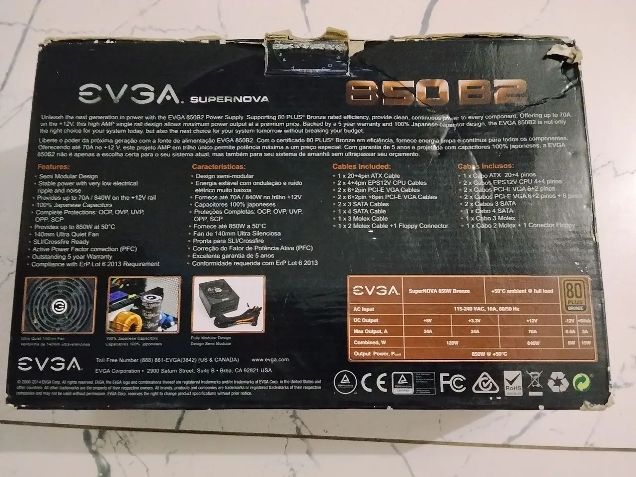 Fonte EVGA modular 850w - Foto 5