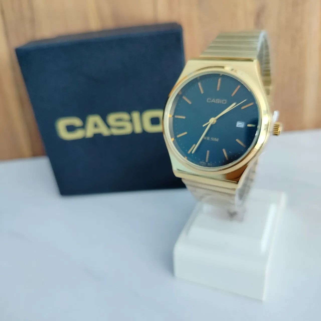 Relógio Casio retrô vintage calendário redondo ou quadrado  - Foto 2