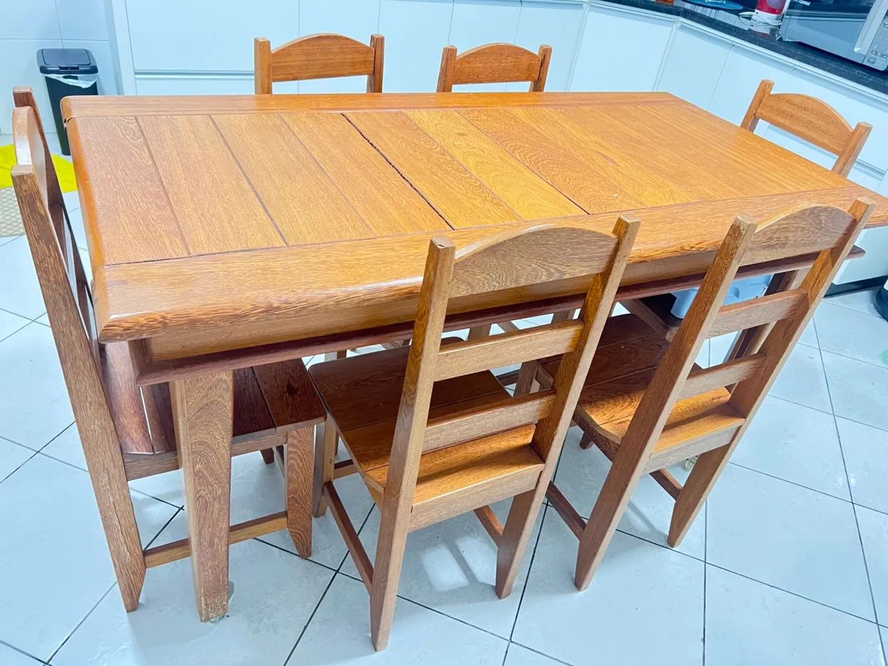 Mesa madeira garapa 6 lugares