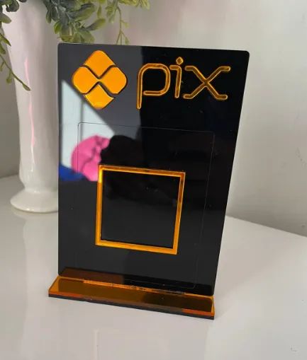 Placa Display MINI QR CODE em Acrílico - Foto 3