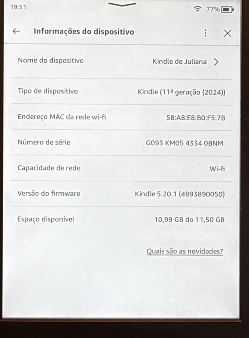 Kindle 11 geração 