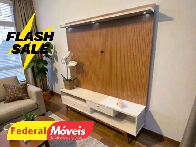 Painel e Rack de TV 2 Gavetas - Mega Oferta 
