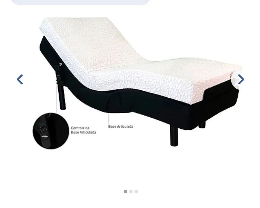 Cama de casal articulada Ortobon com colchão 