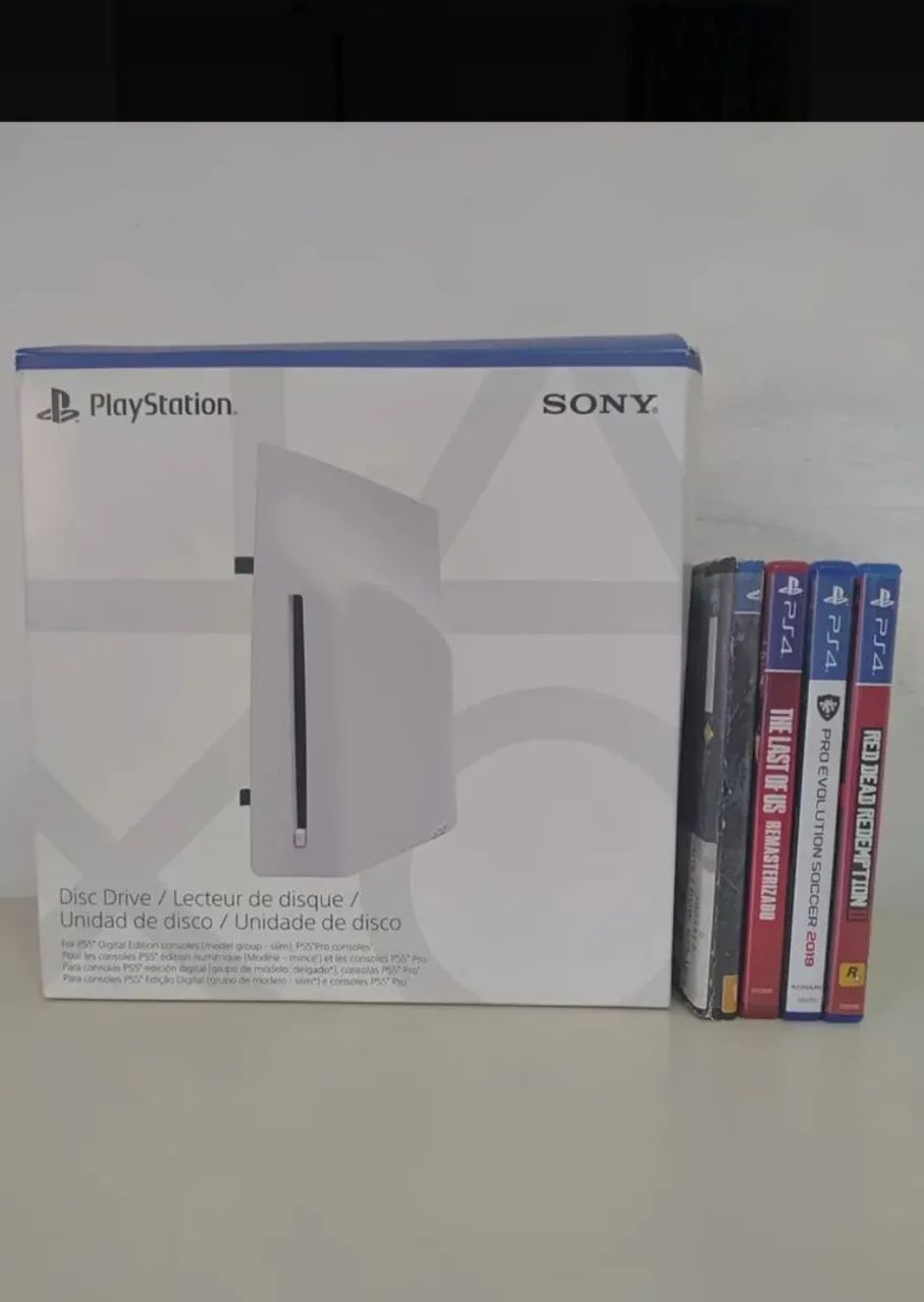 Driver de disco para PlayStation 5 Slim e pro + 2 jogos 
