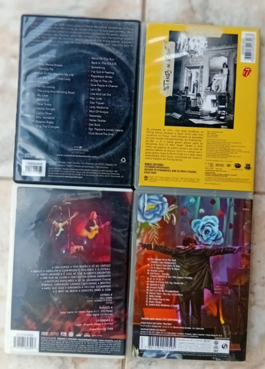 paul mccartney/rolling stones/Ana e Jorge/Sidney Magal(pacote 4 dvds) - Foto 2