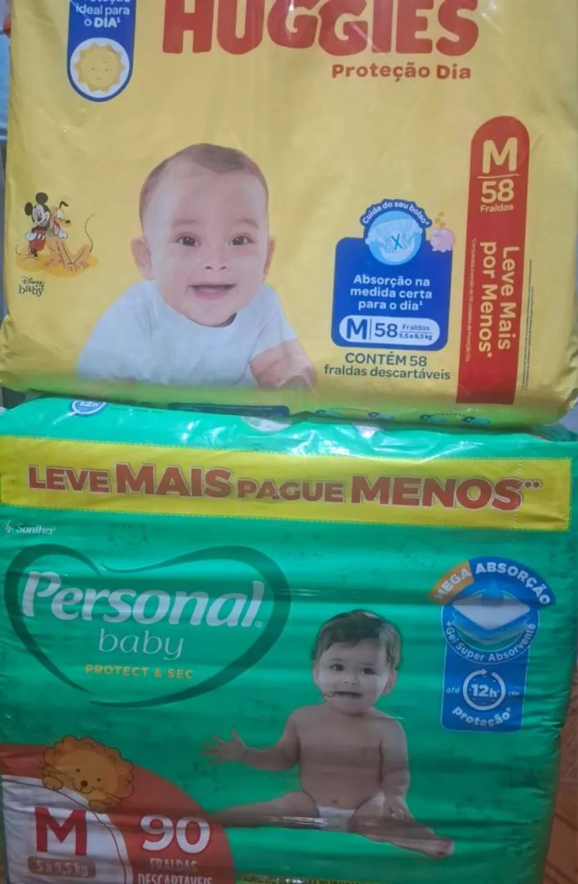 Fraldas M - Diversas Marcas - Foto 2