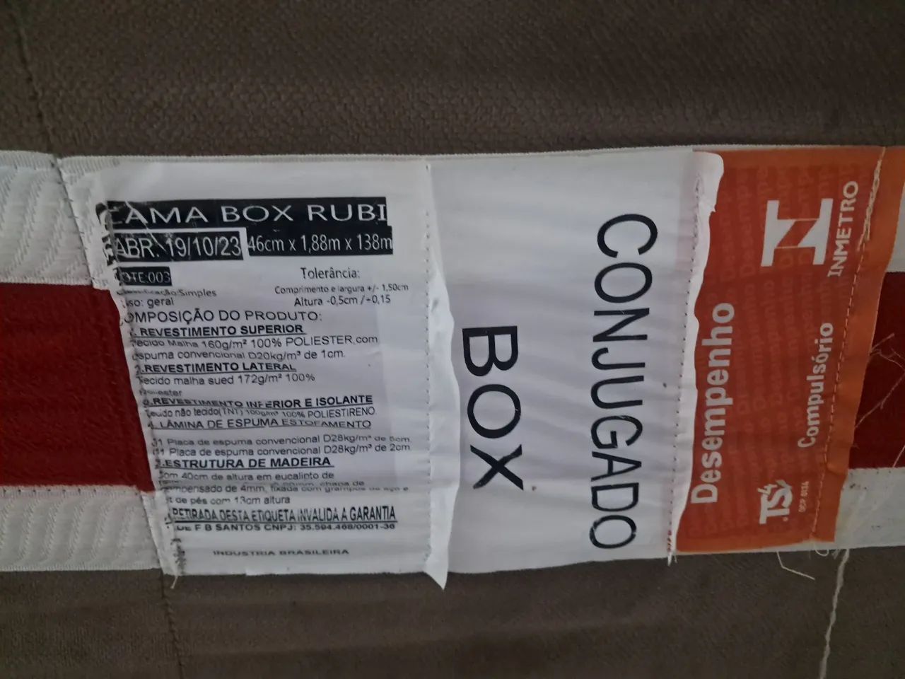 Vendo cama casal 138x188 Box Rubi