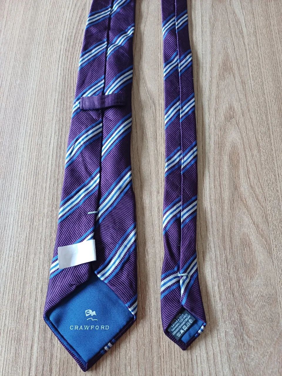 Gravata listrada roxo e cinza. Crawford. - Foto 2