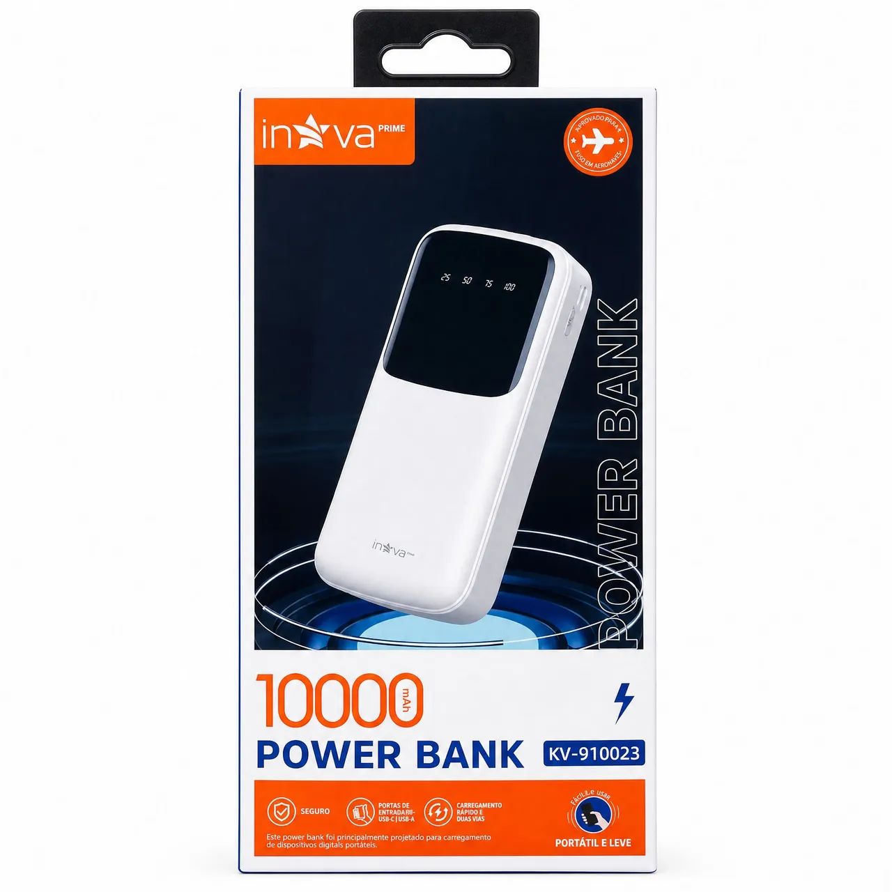 Power Bank Inova 10000mAh com 3 Cabos Integrados - Foto 2