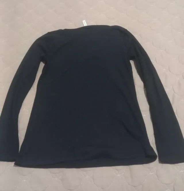 Blusa manga longa linho tamanho M usada. - Foto 4