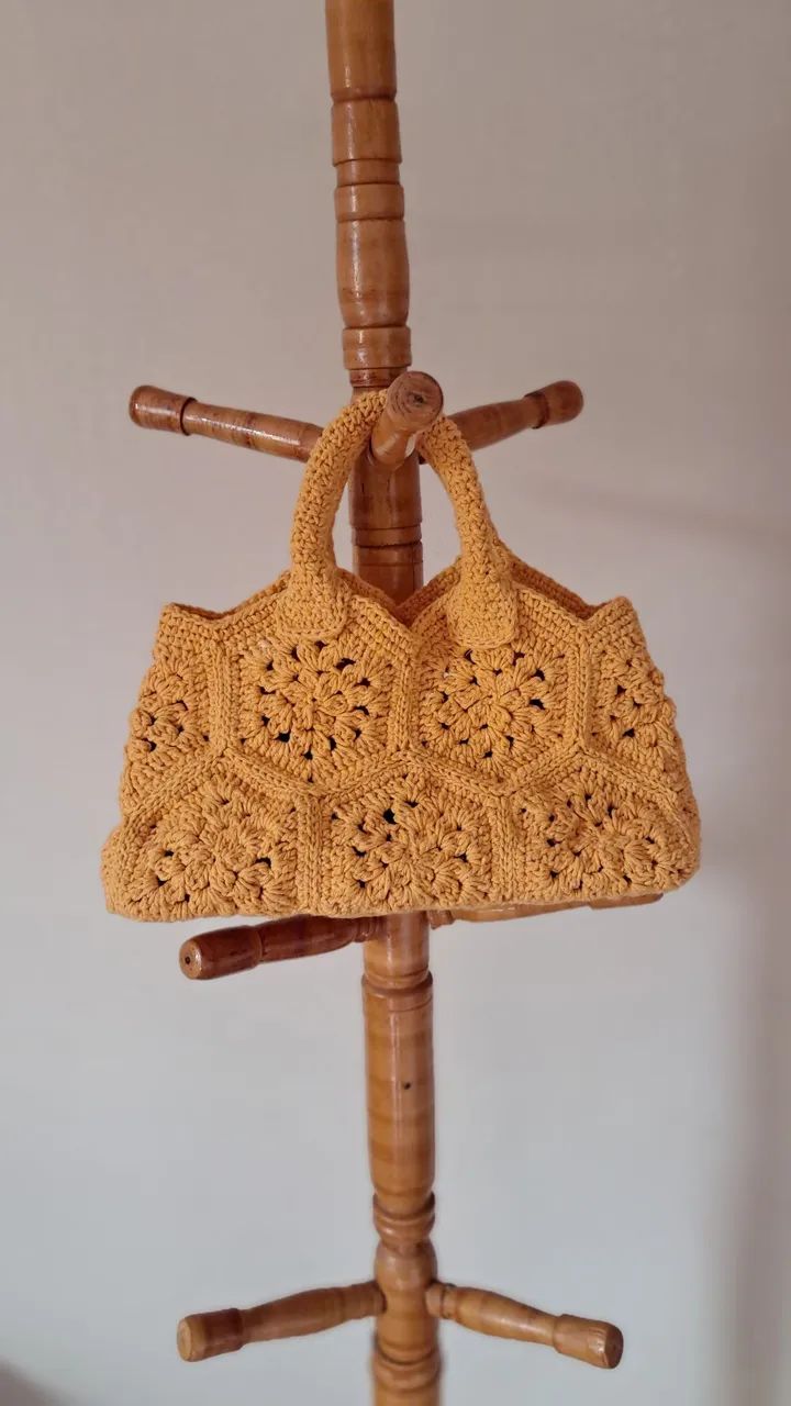 Bolsa de crochê Amarela/Mostarda - Foto 2