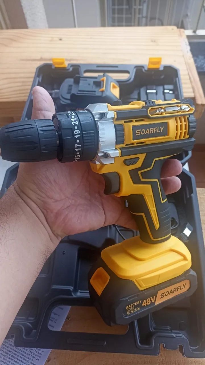 Parafusadeira/Furadeira Impacto 48V Soarfly - Completa com