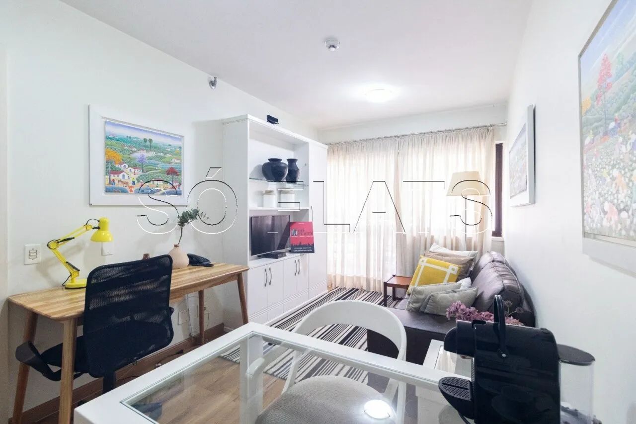 Flat moderno e lindo disponível com fácil acesso a Moema, Vila Olímpia e Pinheiros