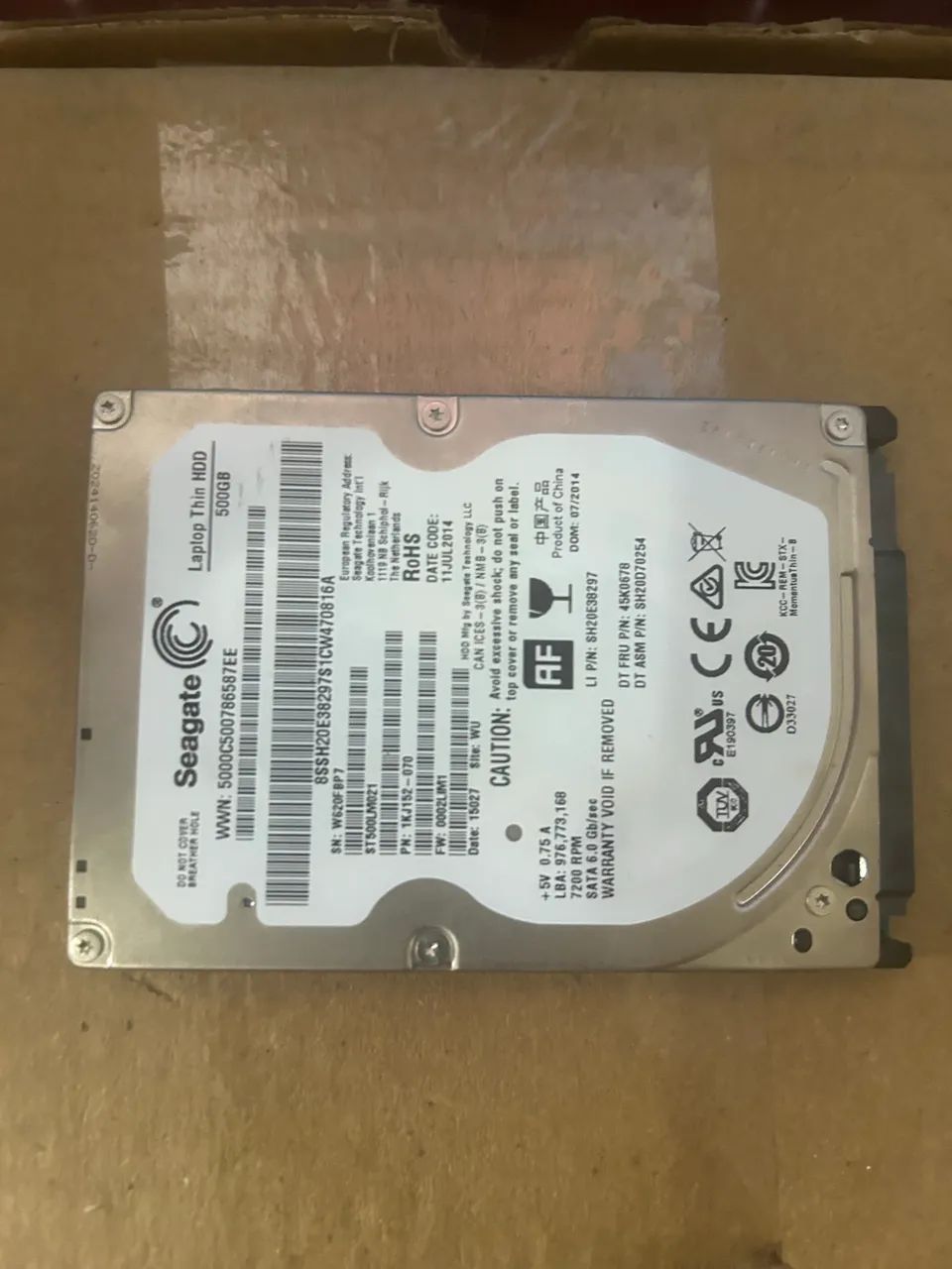 Hd 500g para notebook Seagate