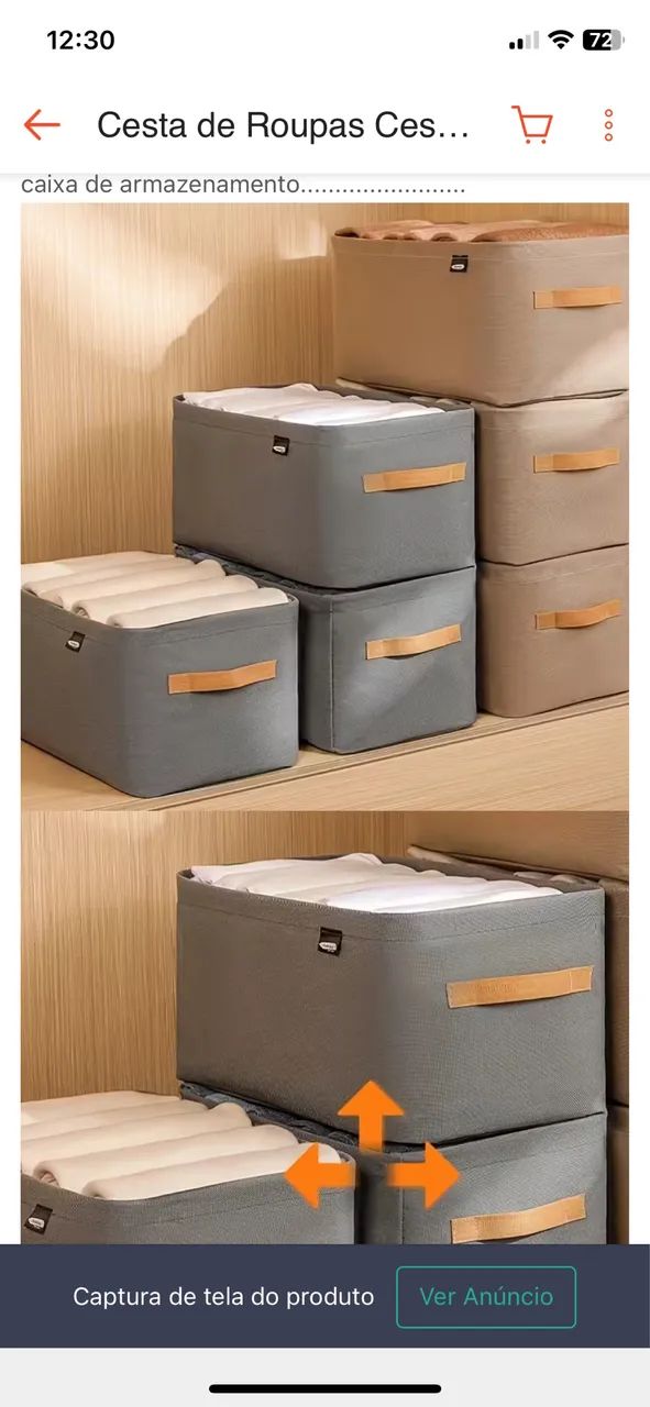 Cestos tecido multiuso