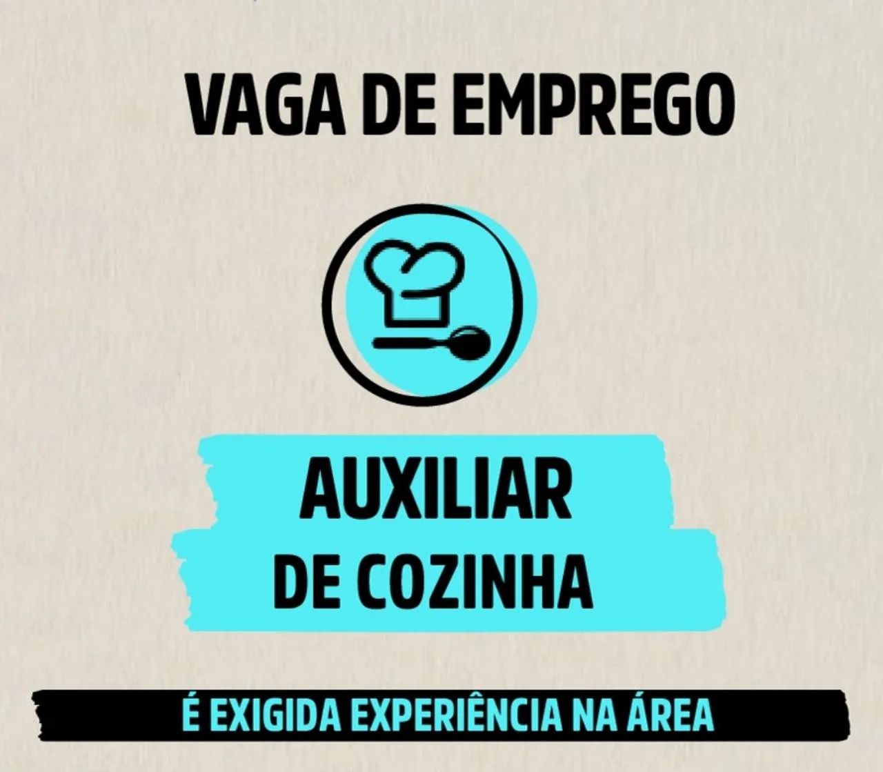 Auxiliar de cozinha.
