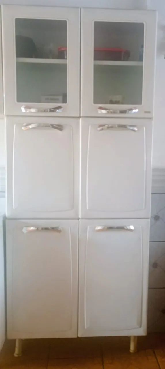Armário de Cozinha Branco com 05 peças - Foto 3