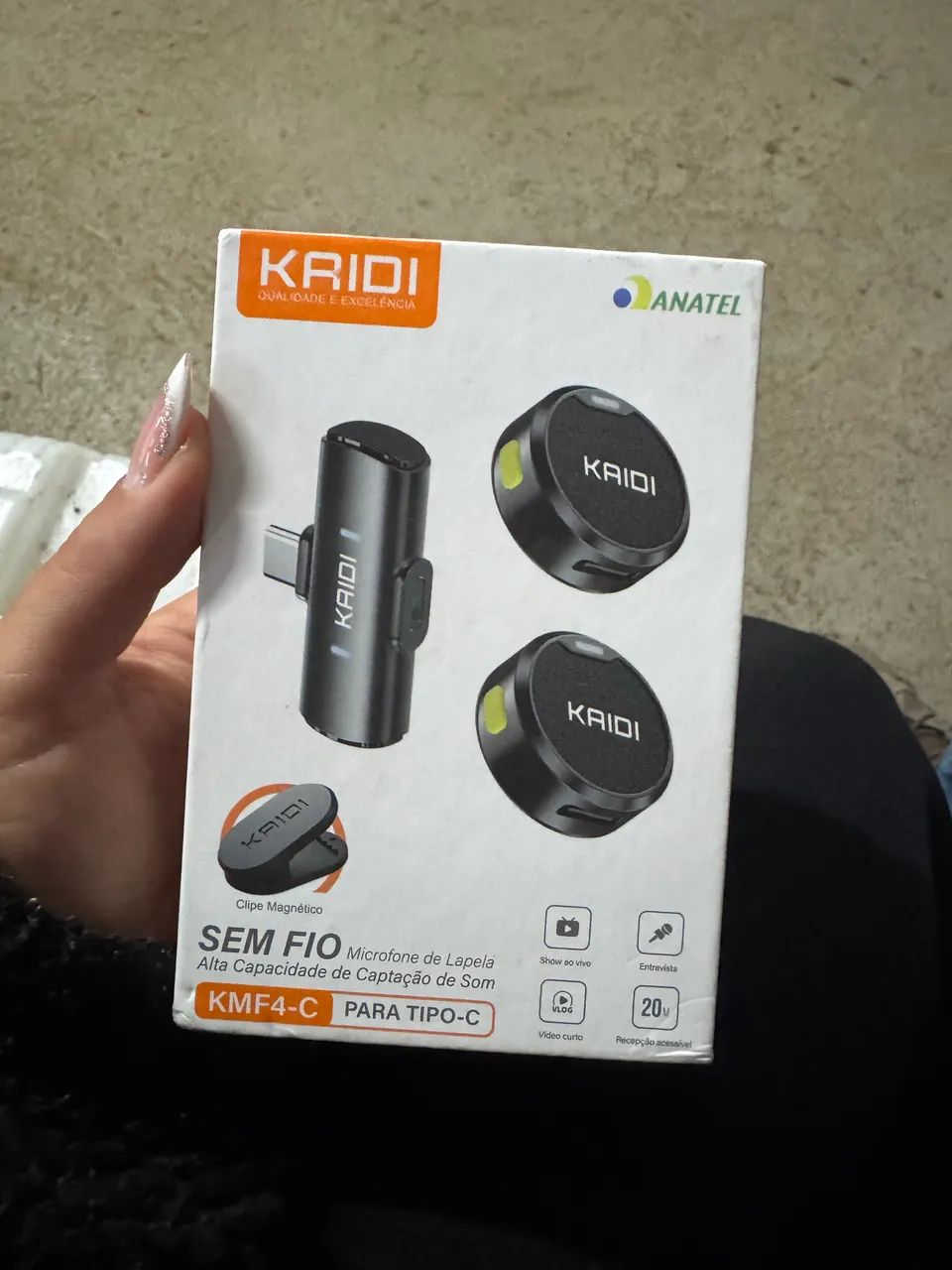 Microfone Sem Fio Kaidi 