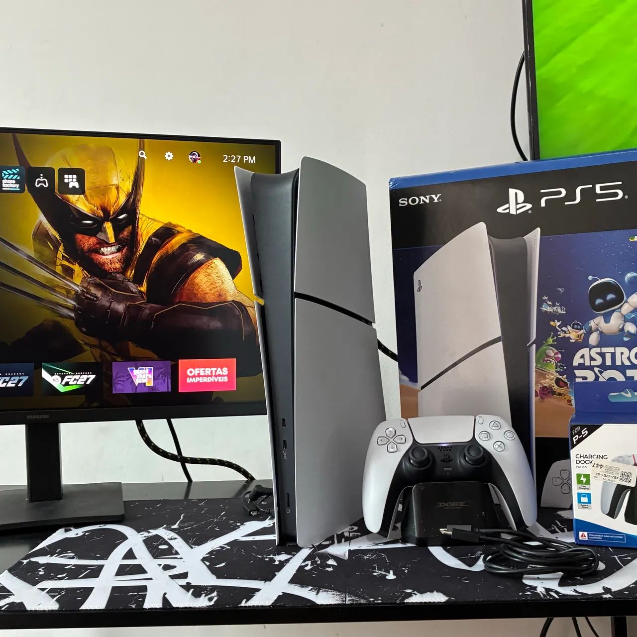 PS5 SLIM + BASE CARREGADOR - Foto 3