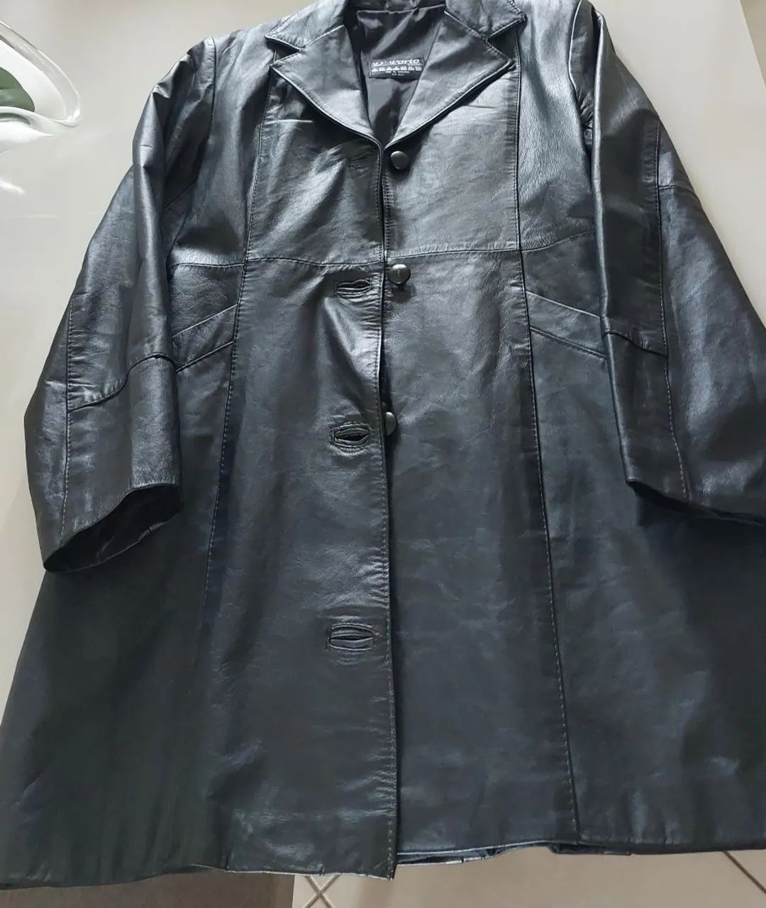 Blazer feminino de couro  - Foto 4