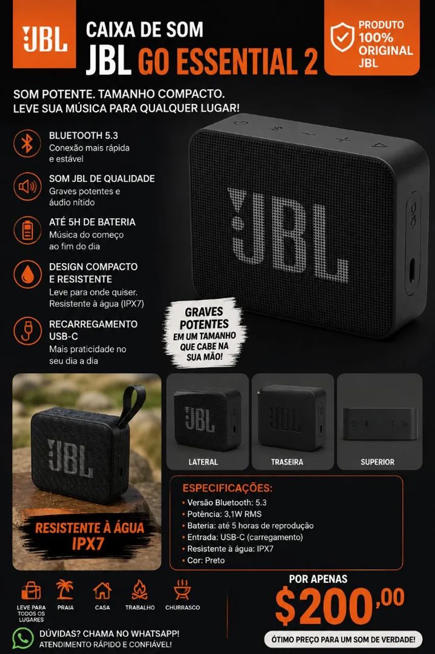 Caixa de som JBL original 
