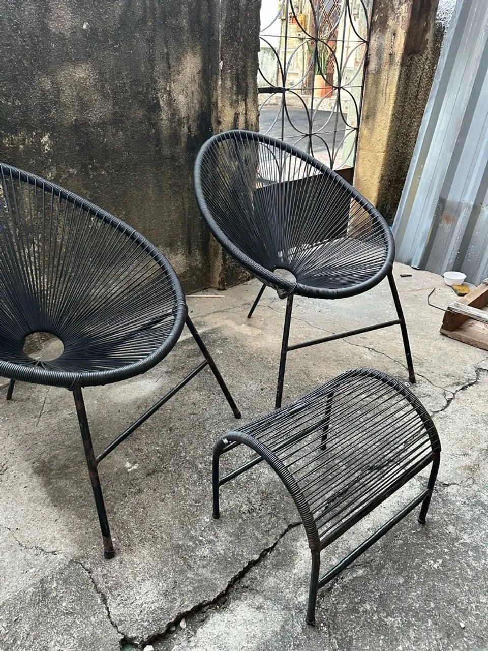 Cadeira Acapulco + apoio pé 